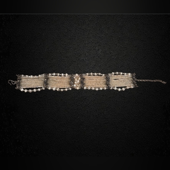 Vintage Edwardian Pearl Beaded Choker Necklace EUC - Picture 2 of 12